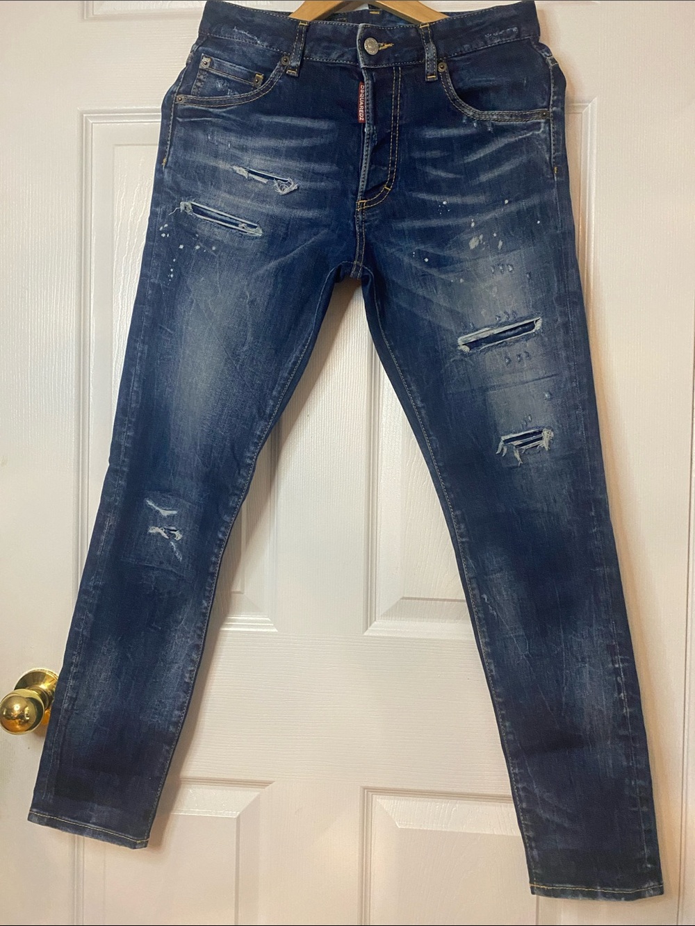 DSQUARED2 Dark Blue Distressed Men's Jeans #12